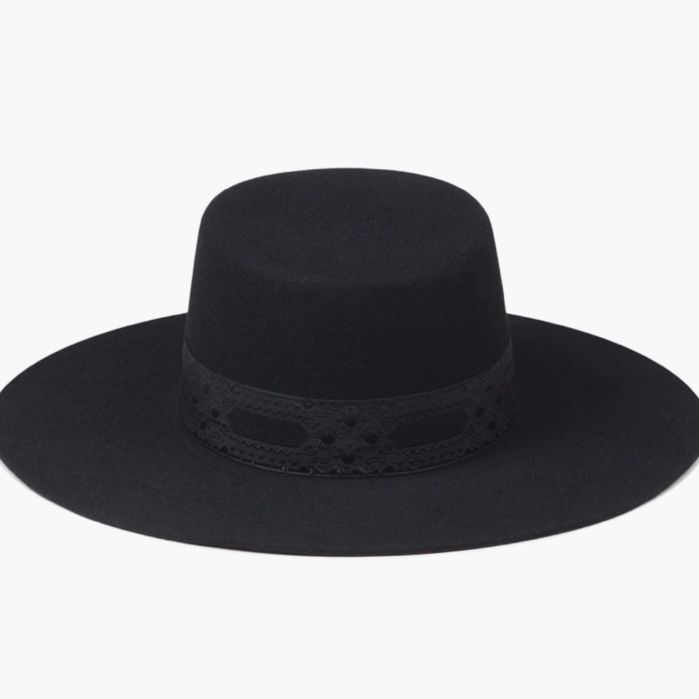 Sierra lack of color black wool hat